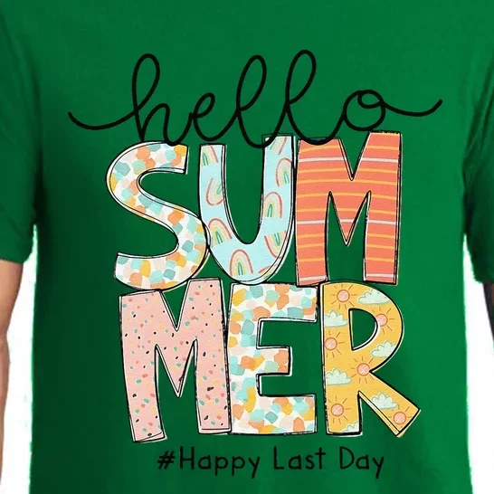 Happy Last Day Of School Teacher Student Hello Summer Gifts Pajama Set