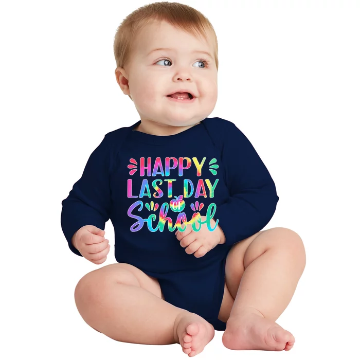 Happy Last Day Of School Gift Teacher Student Graduation Baby Long Sleeve Bodysuit