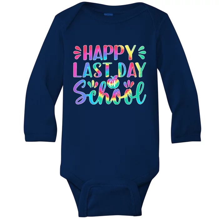 Happy Last Day Of School Gift Teacher Student Graduation Baby Long Sleeve Bodysuit