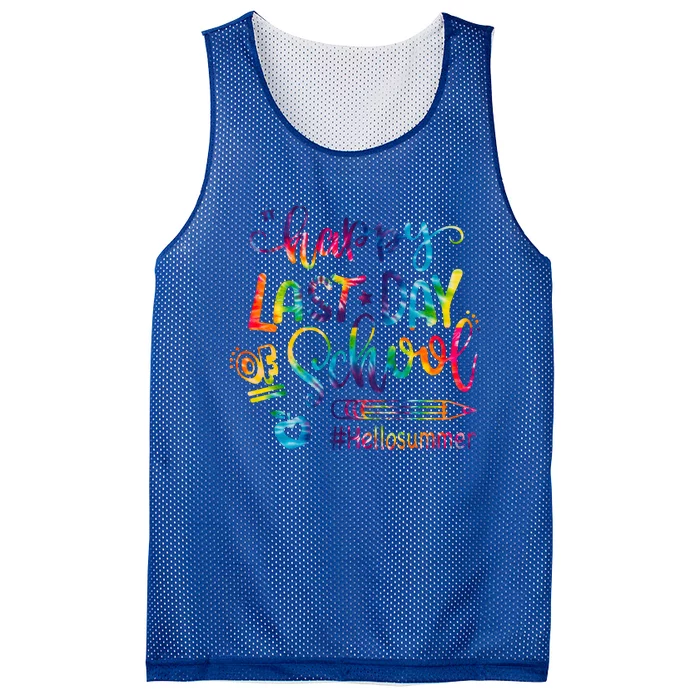 Happy Last Day Of School Hello Summer Teacher Student Shirts Mesh Reversible Basketball Jersey Tank