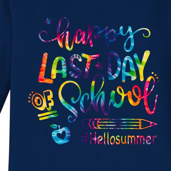 Happy Last Day Of School Hello Summer Teacher Student Shirts Baby Long Sleeve Bodysuit