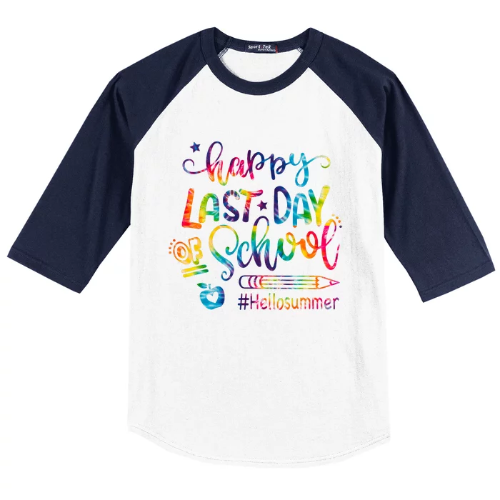 Happy Last Day Of School Hello Summer Teacher Student Shirts Baseball Sleeve Shirt