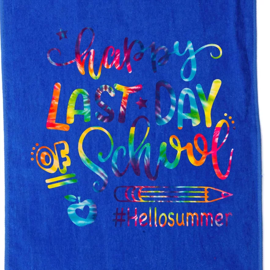 Happy Last Day Of School Hello Summer Teacher Student Shirts Platinum Collection Golf Towel