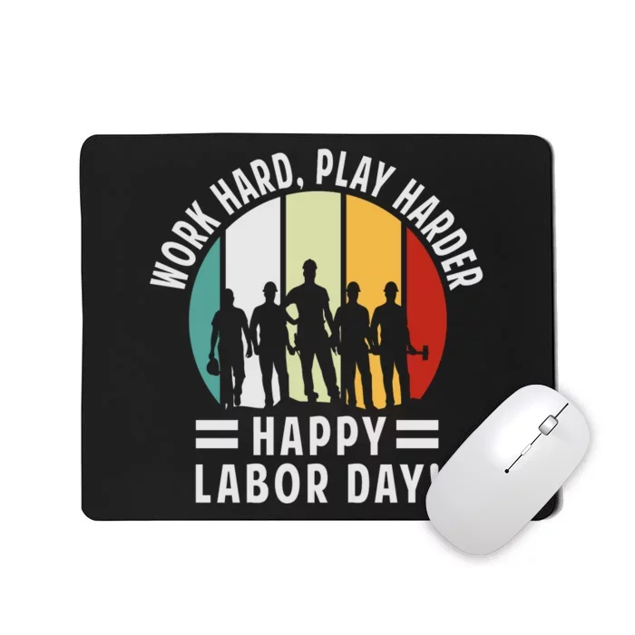 Happy Labor Day Celebration Graphic Mousepad