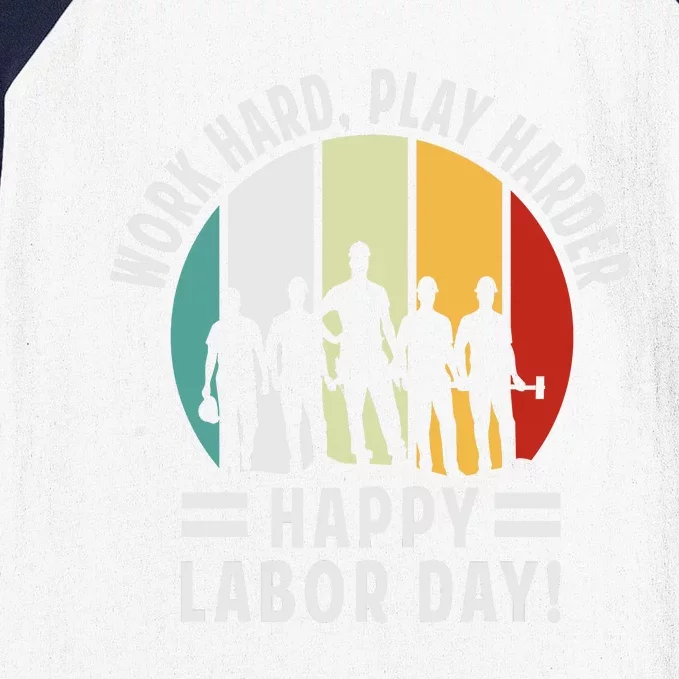 Happy Labor Day Celebration Graphic Baseball Sleeve Shirt