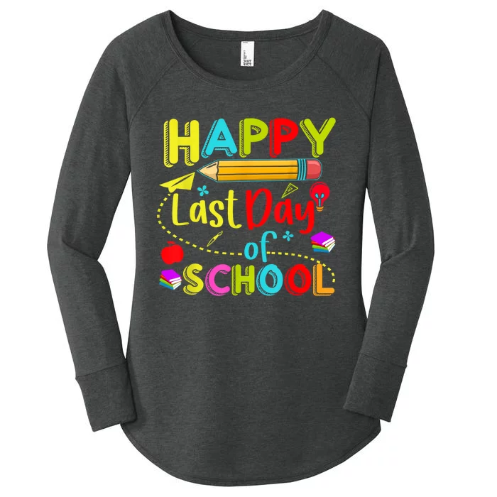 Happy Last Day Of School Hello Summer Teacher Student Women's Perfect Tri Tunic Long Sleeve Shirt