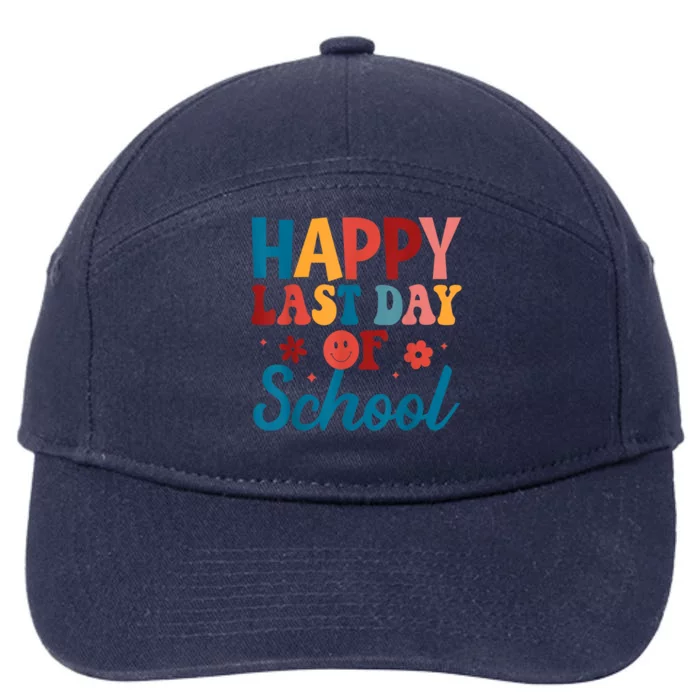 Happy Last Day Of School Hello Summer Teacher Student 7-Panel Snapback Hat