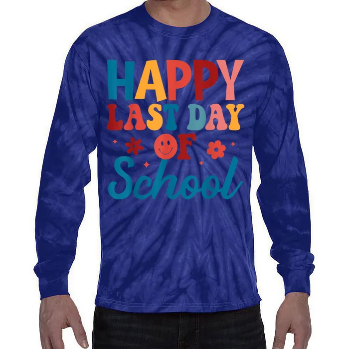 Happy Last Day Of School Hello Summer Teacher Student Tie-Dye Long Sleeve Shirt