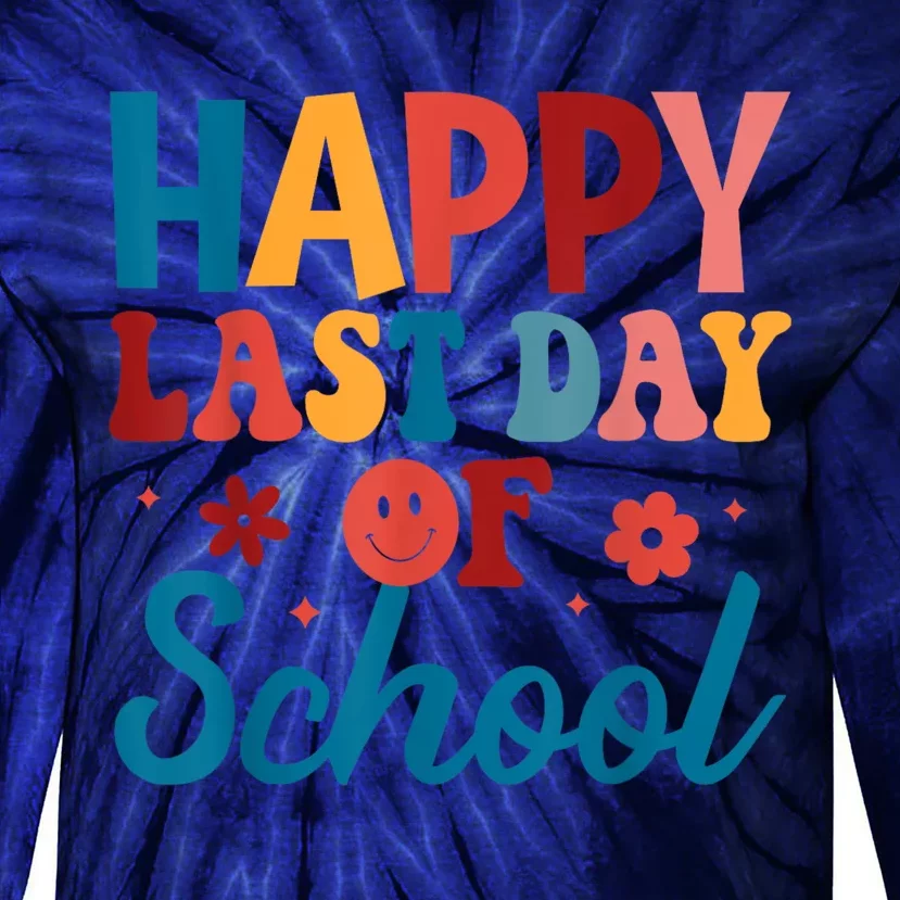 Happy Last Day Of School Hello Summer Teacher Student Tie-Dye Long Sleeve Shirt