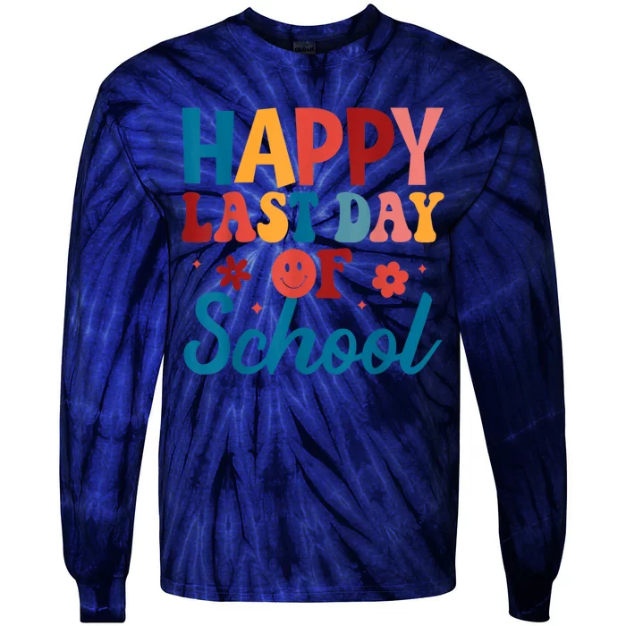 Happy Last Day Of School Hello Summer Teacher Student Tie-Dye Long Sleeve Shirt