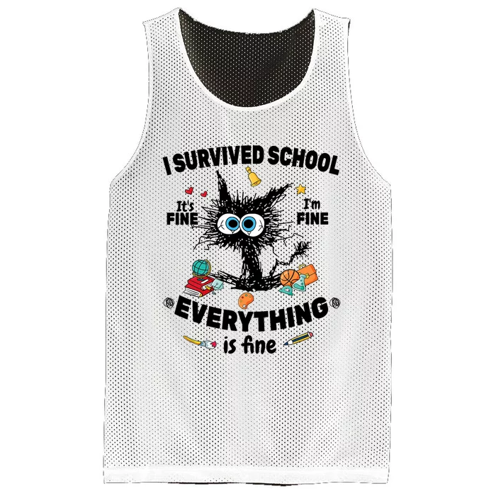 Happy Last Day Of School Teacher Student Graduation Mesh Reversible Basketball Jersey Tank