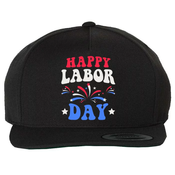 Happy Labor Day Gift Wool Snapback Cap