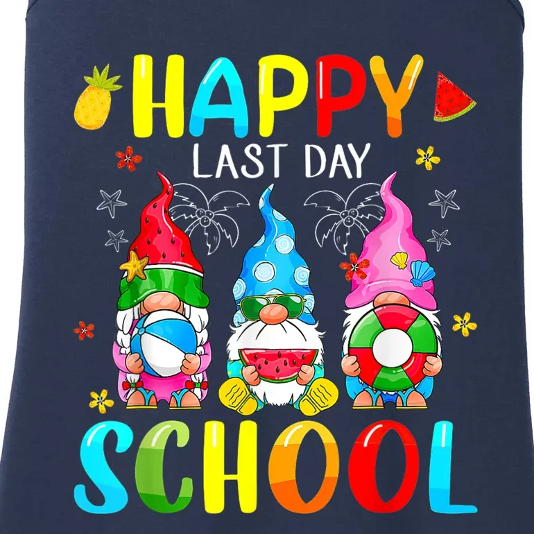 Happy Last Day Of School For Teachers Students Graduation Ladies Essential Tank