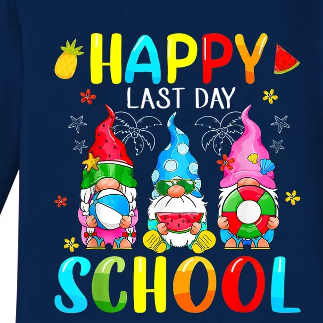 Happy Last Day Of School For Teachers Students Graduation Baby Long Sleeve Bodysuit