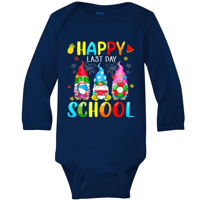 Happy Last Day Of School For Teachers Students Graduation Baby Long Sleeve Bodysuit