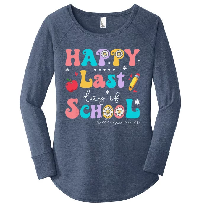 Happy Last Day Of School Hello Summer Students And Teachers Women's Perfect Tri Tunic Long Sleeve Shirt