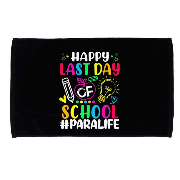 Happy Last Day Of School Para Life Teacher Lover Summer Microfiber Hand Towel