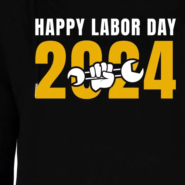 Happy Labor Day 2024 Celebration Graphic Womens Funnel Neck Pullover Hood