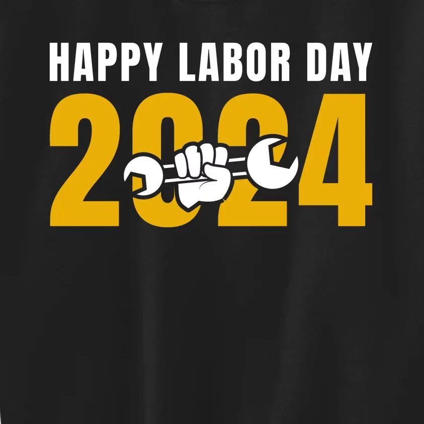 Happy Labor Day 2024 Celebration Graphic Kids Sweatshirt