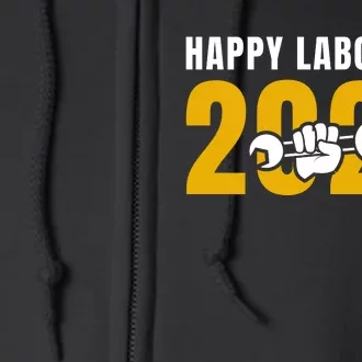 Happy Labor Day 2024 Celebration Graphic Full Zip Hoodie