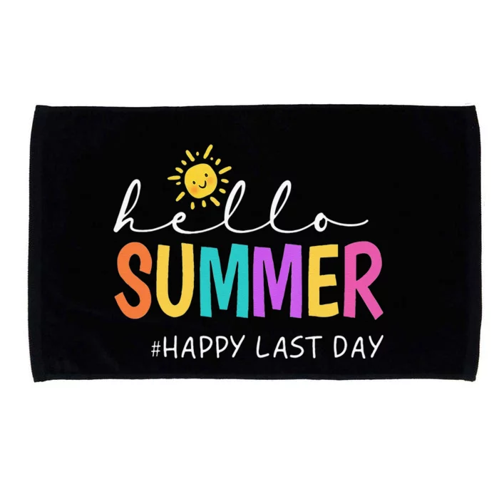 Happy Last Day Of School Teacher Student Hello Summer Gifts Microfiber Hand Towel