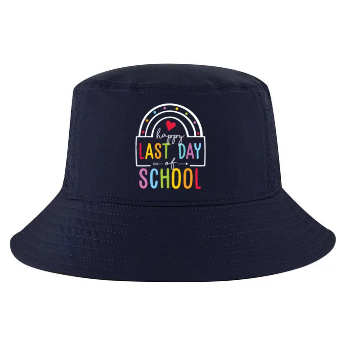 Happy Last Day Of School Teacher Student Graduation Rainbow Cool Comfort Performance Bucket Hat