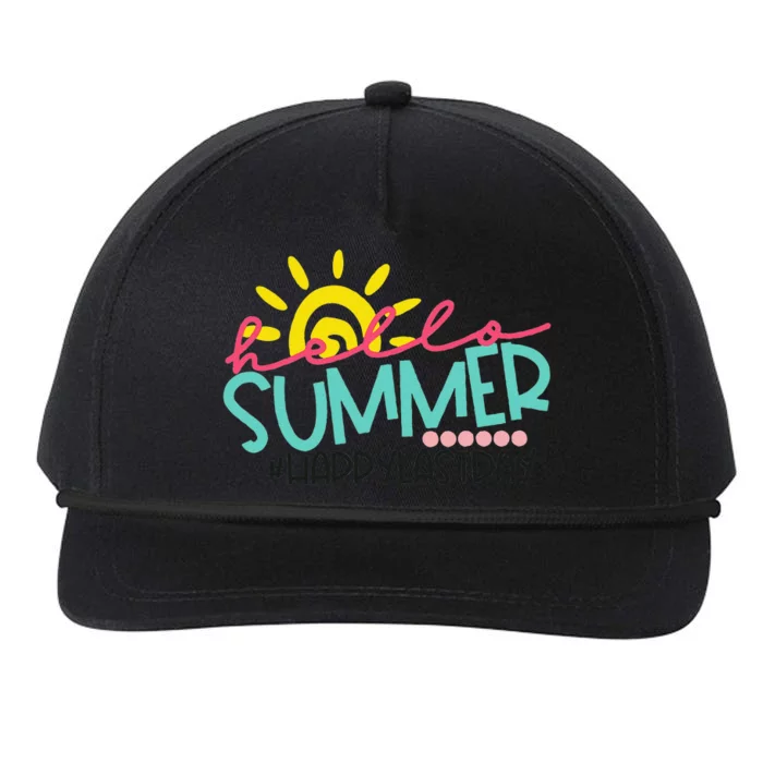 Happy Last Day Of School Teacher Student Hello Summer Snapback Five-Panel Rope Hat