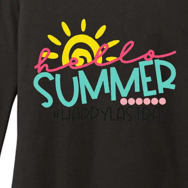 Happy Last Day Of School Teacher Student Hello Summer Womens CVC Long Sleeve Shirt