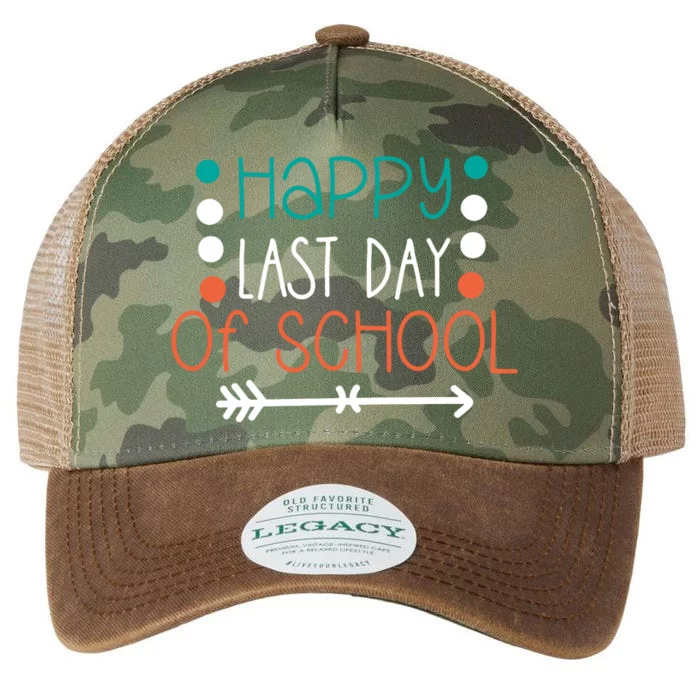 Happy Last Day Of School Graduation Gift Legacy Tie Dye Trucker Hat