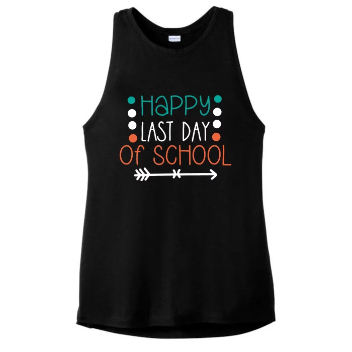 Happy Last Day Of School Graduation Gift Ladies Tri-Blend Wicking Tank