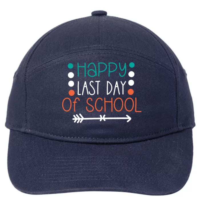 Happy Last Day Of School Graduation Gift 7-Panel Snapback Hat