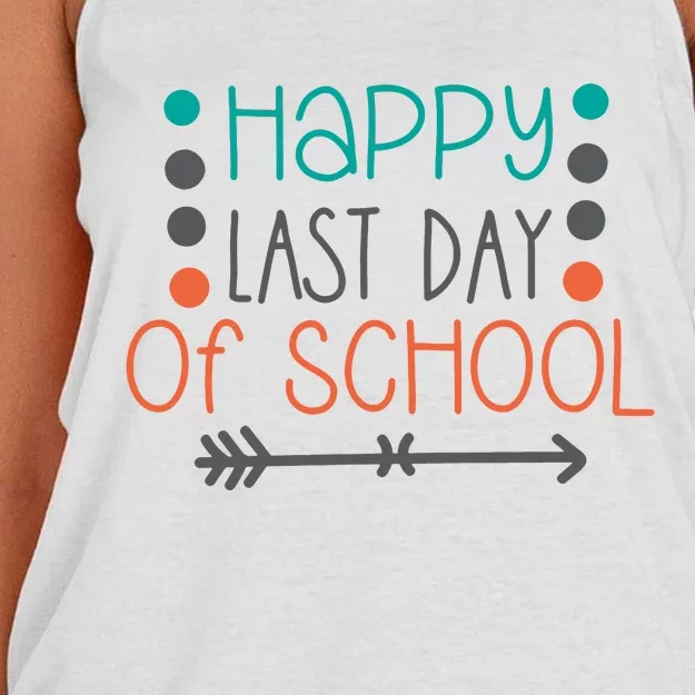 Happy Last Day Of School Graduation Gift Women's Knotted Racerback Tank