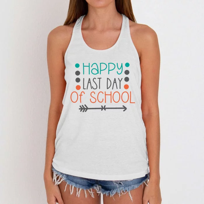 Happy Last Day Of School Graduation Gift Women's Knotted Racerback Tank