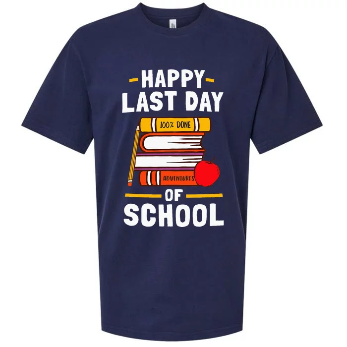 Happy Last Day Of School Teachers Students Sueded Cloud Jersey T-Shirt