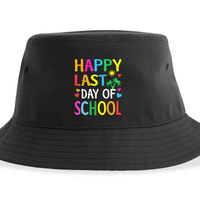 Happy Last Day Of School Teacher Student Graduation Sustainable Bucket Hat