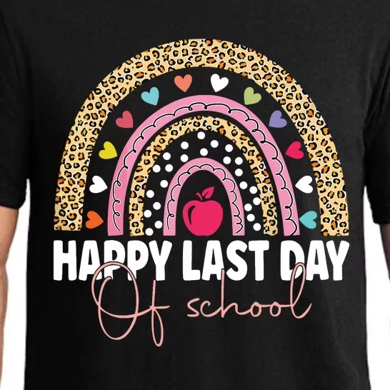 Happy Last Day Of School Teacher Student Graduation Rainbow Pajama Set