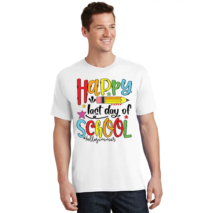 Happy Last Day Of School Shirts Hello Summer Teacher Student T-Shirt