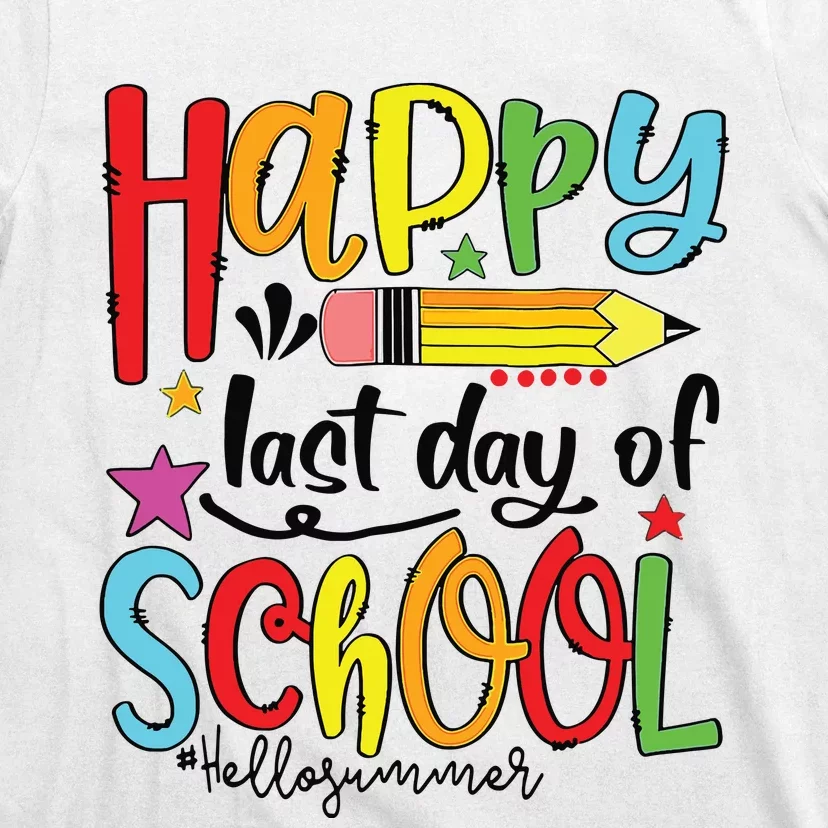 Happy Last Day Of School Shirts Hello Summer Teacher Student T-Shirt