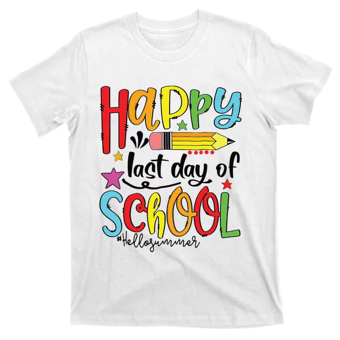 Happy Last Day Of School Shirts Hello Summer Teacher Student T-Shirt