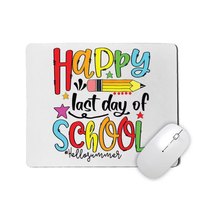 Happy Last Day Of School Shirts Hello Summer Teacher Student Mousepad