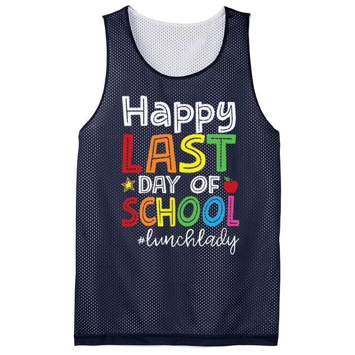 Happy Last Day Of School Lunch Lady Life Summer Cute Mesh Reversible Basketball Jersey Tank