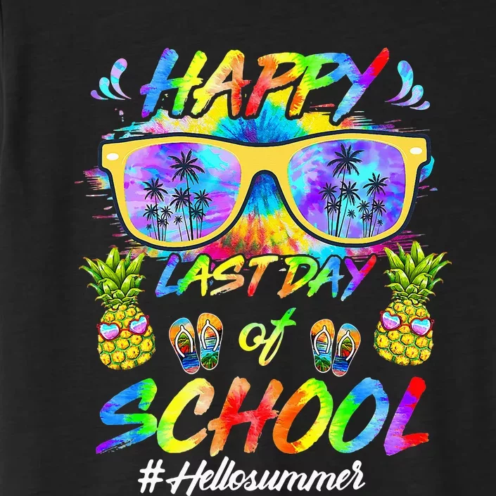 Happy Last Day Of School Hello Summer Students And Teachers ChromaSoft Performance T-Shirt