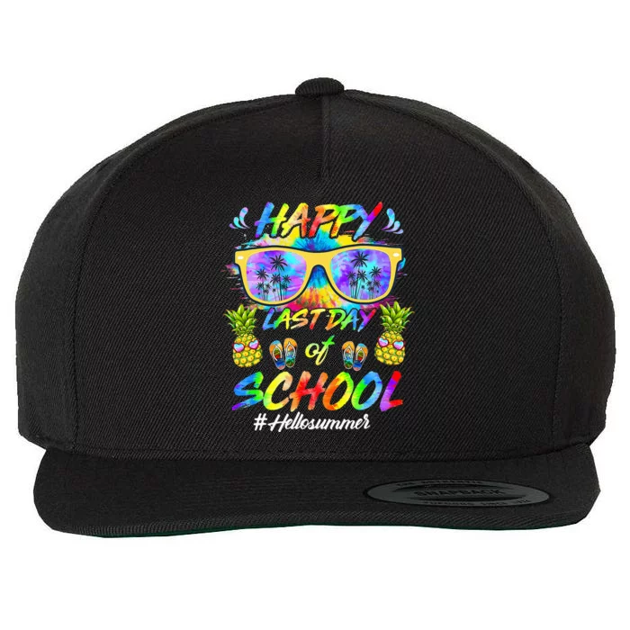 Happy Last Day Of School Hello Summer Students And Teachers Wool Snapback Cap