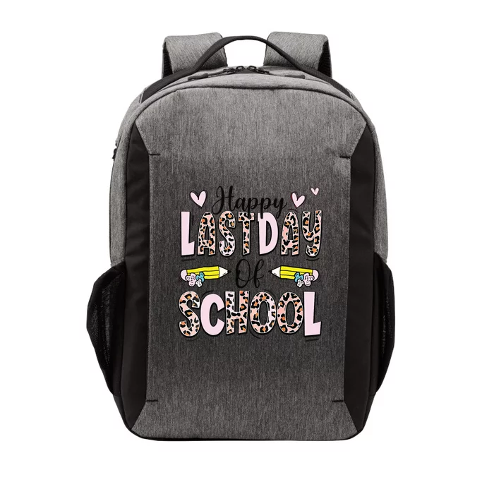 Happy Last Day Of School Pink Leopard Teacher Graduation Vector Backpack