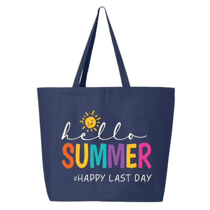 Happy Last Day Of School Teacher Student Hello Summer 25L Jumbo Tote