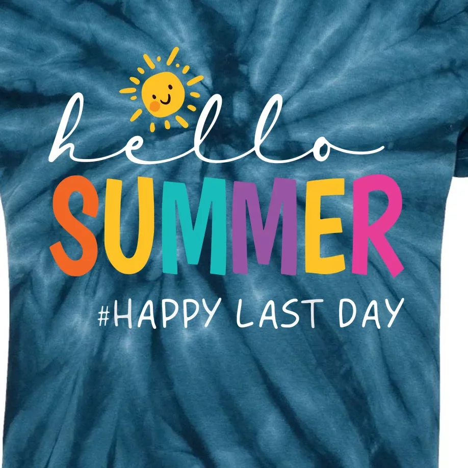 Happy Last Day Of School Teacher Student Hello Summer Kids Tie-Dye T-Shirt