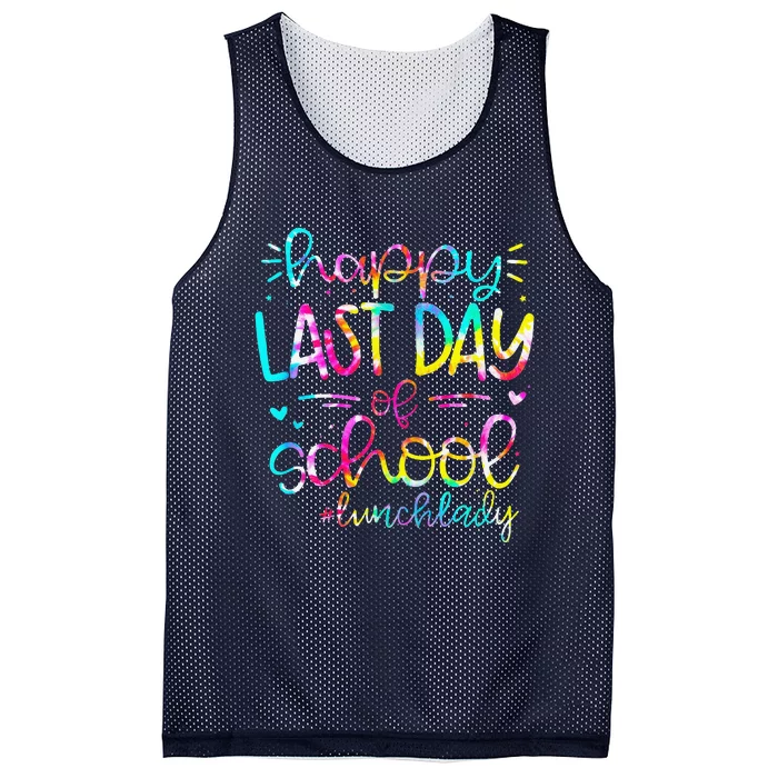 Happy Last Day Of School Lunch Lady Life Summer Funny Mesh Reversible Basketball Jersey Tank