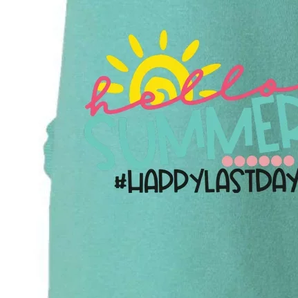 Happy Last Day Of School Teacher Student Hello Summer Doggie 3-End Fleece Hoodie