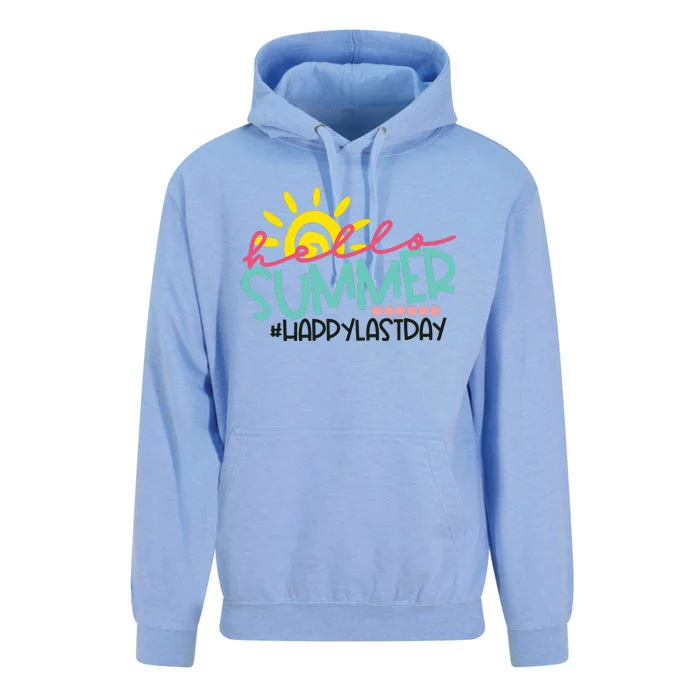 Happy Last Day Of School Teacher Student Hello Summer Unisex Surf Hoodie