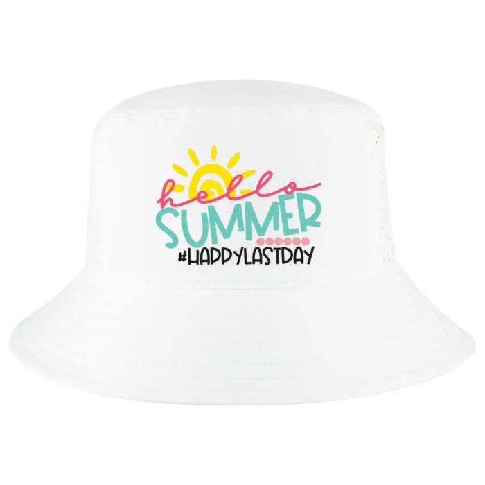 Happy Last Day Of School Teacher Student Hello Summer Cool Comfort Performance Bucket Hat